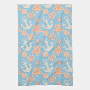Linge De Cuisine Motif nautique Pastel