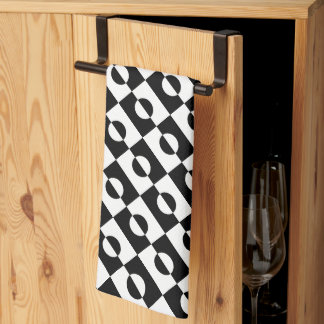 Linge De Cuisine Motif noir et blanc Abstrait moderne |