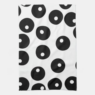 Linge De Cuisine Motif noir et blanc élégant d'amusement. Coutume