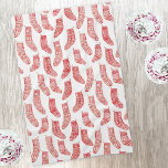 Linge De Cuisine Motif norvégien des restes de Noël<br><div class="desc">Un motif de Noël scandinave rouge et blanc mignon pour un peu de joie festive.</div>