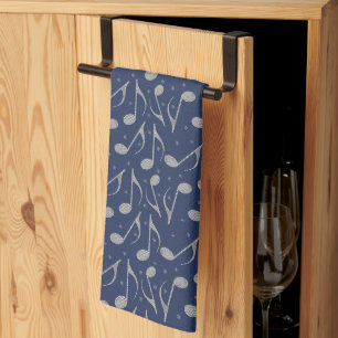 Linge De Cuisine Motif Notes de Musique Chic au Croisillon