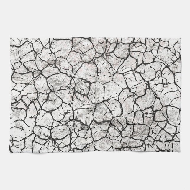 Linge De Cuisine Motif numérique marbre fissuré (Horizontal)