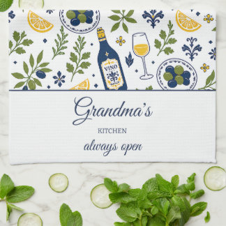 Linge De Cuisine Motif olives vin Cuisine de grand-mère toujours ou