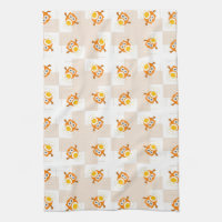 Motif orange d'illustration de hibou