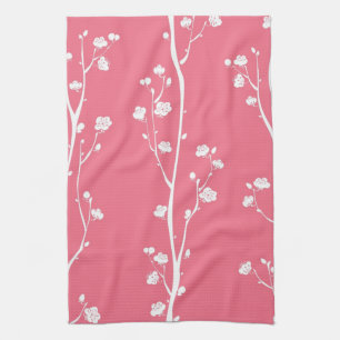 Linge De Cuisine Motif oriental de fleur de prune