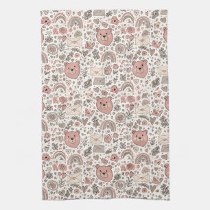 Linge De Cuisine Motif Ours en Peluche Bohème Scandinave
