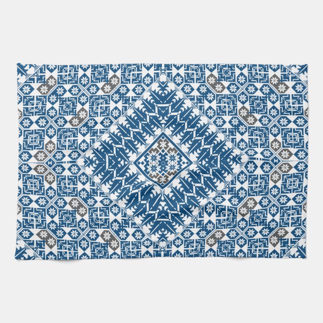 Linge De Cuisine Motif palestinien Broderie Design imprimé (Horizontal)