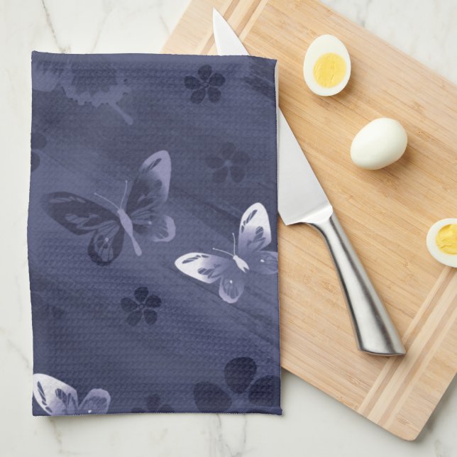 Linge De Cuisine Motif papillon 17 (Quart Plié)