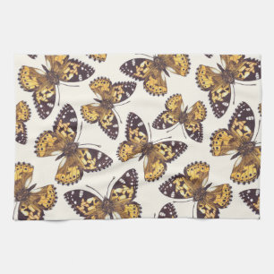 Linge De Cuisine Motif papillon de femme peinte