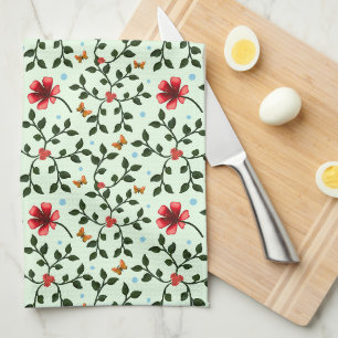 Linge De Cuisine Motif papillon floral folklorique fantaisiste