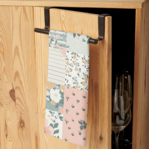Linge De Cuisine Motif Patchwork Floral Vintage - Pastel