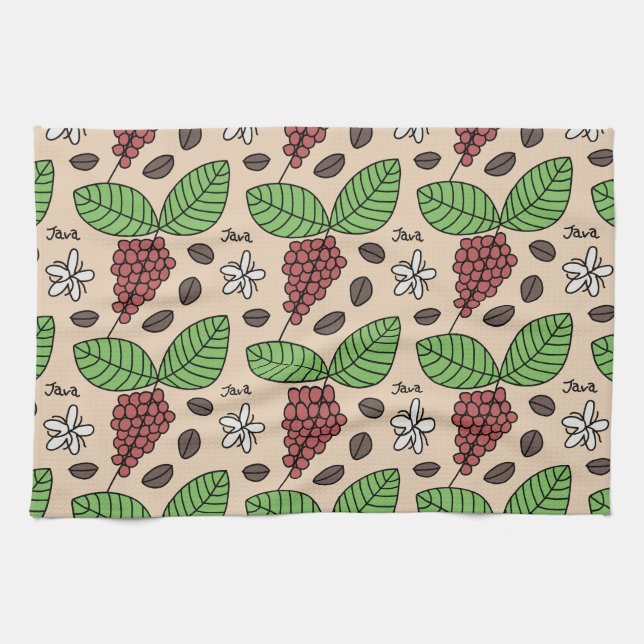 Linge De Cuisine Motif Plante Java (Horizontal)