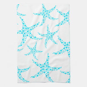 Linge De Cuisine Motif pointillé d'étoiles de mer dans la turquoi