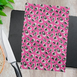 Linge De Cuisine Motif poster de animal rose