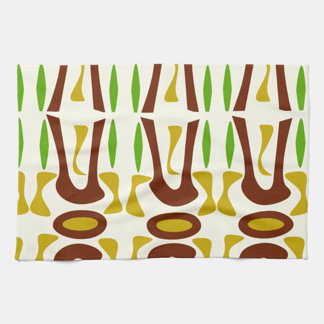 Linge De Cuisine Motif primitif de jungle de Tiki (Horizontal)