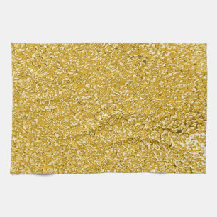 Linge De Cuisine Motif PURE GOLD Splatter + votre texte / photo
