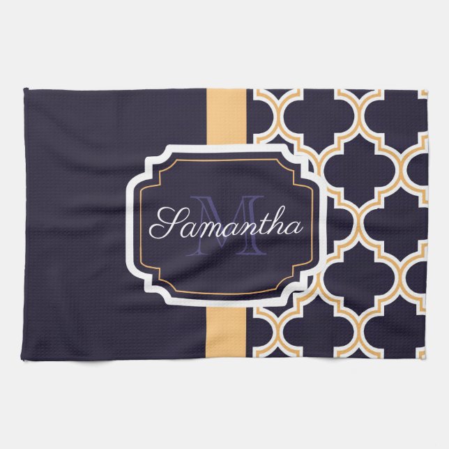 Linge De Cuisine Motif Quatrefoil (Horizontal)