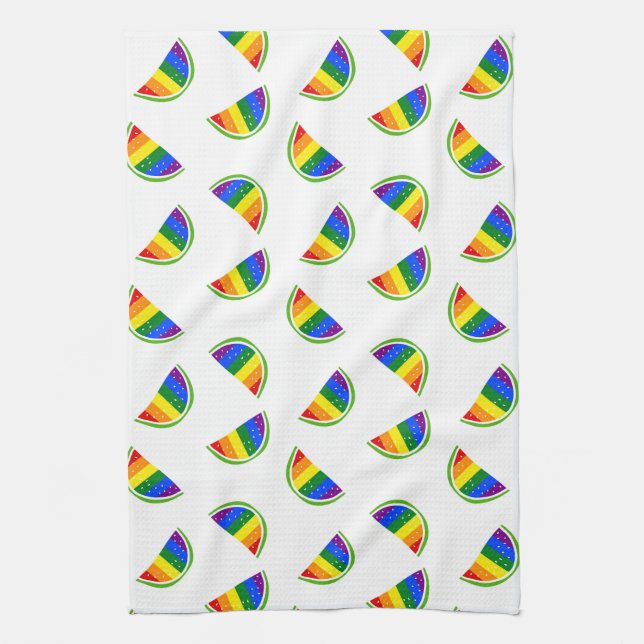 Linge De Cuisine Motif Rainbow Watermelon (Vertical)