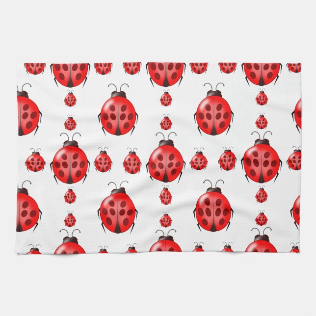 Linge De Cuisine Motif Red Ladybug (Horizontal)