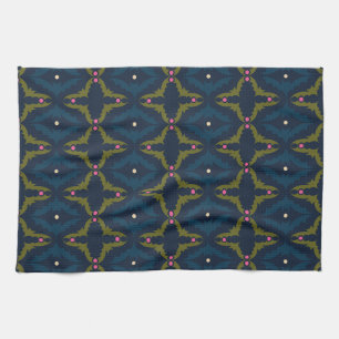 Linge De Cuisine Motif Rétro Vintage Deep Blue