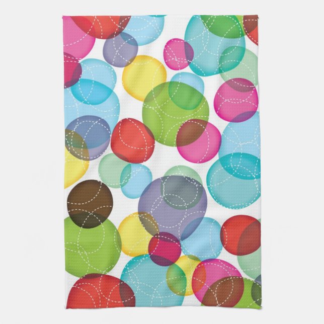 Linge De Cuisine Motif rond 2 d'enfants de bulles (Vertical)