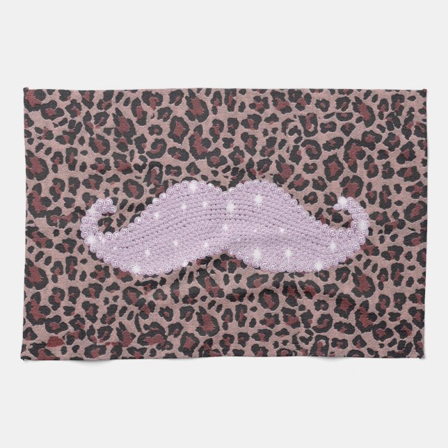 Linge De Cuisine Motif rose drôle de moustache et de poster de (Horizontal)