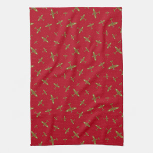 Linge De Cuisine Motif rouge Spitfire