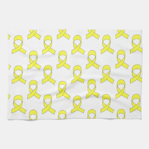 Linge De Cuisine Motif Ruban Jaune