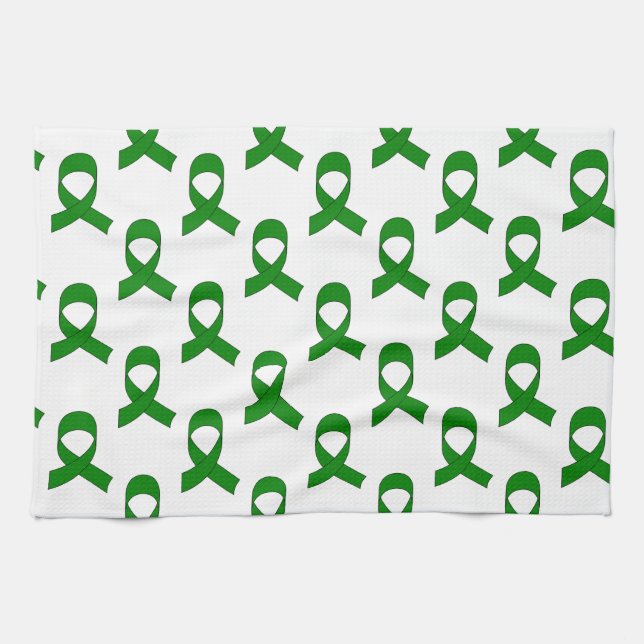 Linge De Cuisine Motif Ruban Vert (Horizontal)