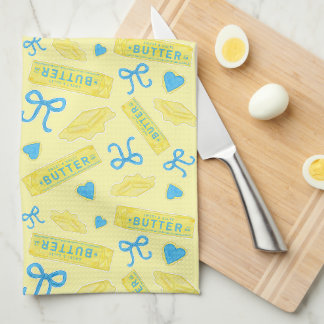 Linge De Cuisine Motif Rubans et Cœurs de Beurre Sucré et Salé