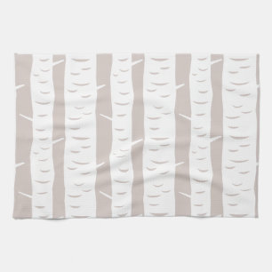 Linge De Cuisine Motif Rustic Birch Tree