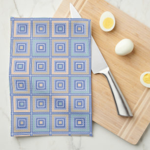 Linge De Cuisine Motif rustique de carrés de style patchwork 