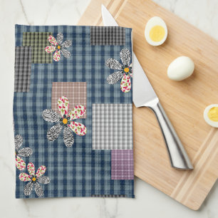 Linge De Cuisine Motif rustique rétro multicolore en patchwork