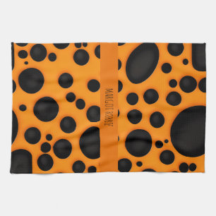 Linge De Cuisine Motif Safari Abstrait orange peau léopard