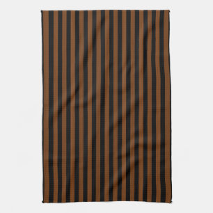 Linge De Cuisine Motif sans couture à rayures brunes noires