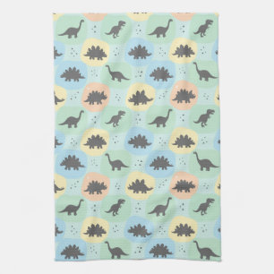 Linge De Cuisine Motif sans couture de silhouette de dinosaure préh