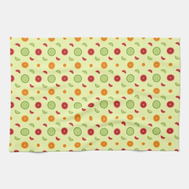 Linge De Cuisine Motif sans couture de tranche d'orange (Horizontal)