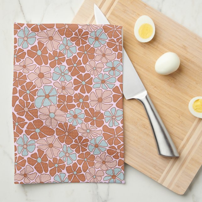 Linge De Cuisine Motif sans couture rétro (Quart Plié)