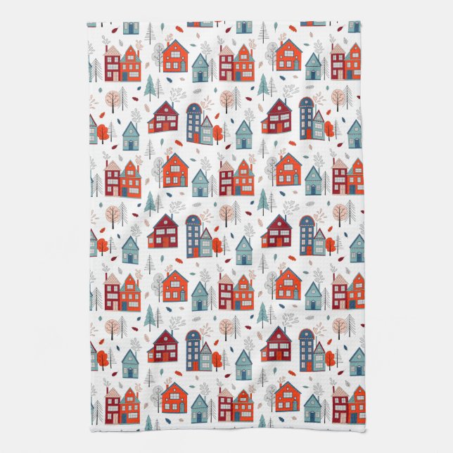 Linge De Cuisine Motif scandinave d'art populaire de Chambre (Vertical)