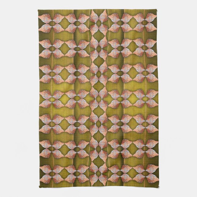 Linge De Cuisine Motif Sea Shell, Or (Vertical)
