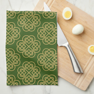 Linge De Cuisine Motif Shamrock Gold Celtic