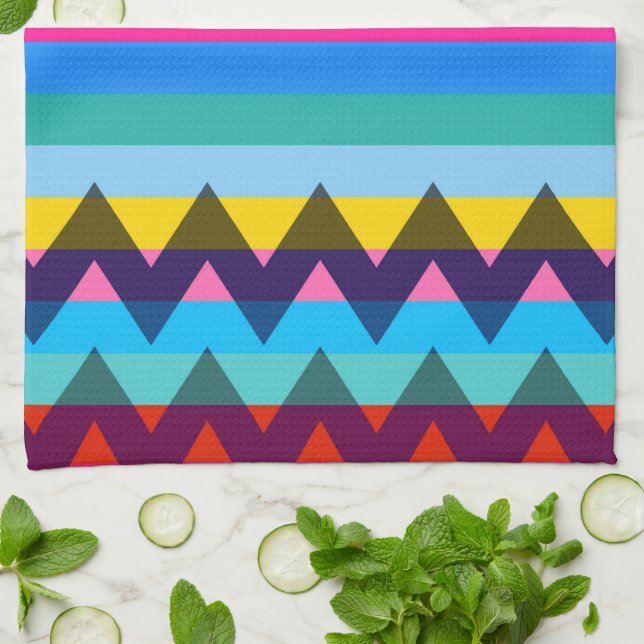Linge De Cuisine Motif tendance Chevron Stripes #27 (Plié)