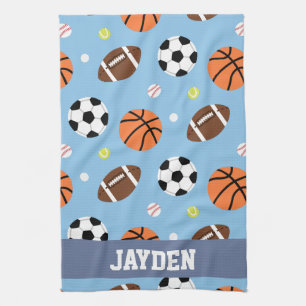 Linge De Cuisine Motif Thème Sports de Balle Pour Garçons