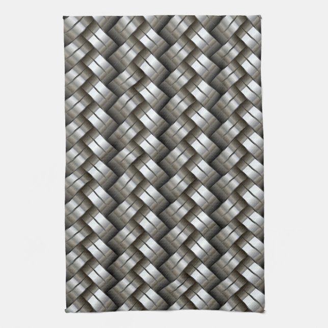 Linge De Cuisine Motif tissé en métal (Vertical)
