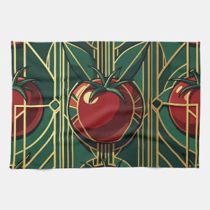 Linge De Cuisine Motif Tomate Art Déco