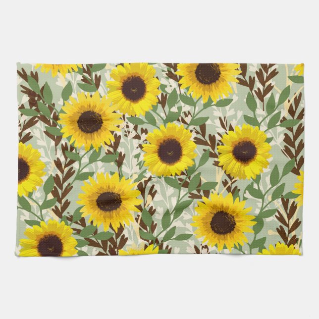 Linge De Cuisine Motif tournesol (Horizontal)