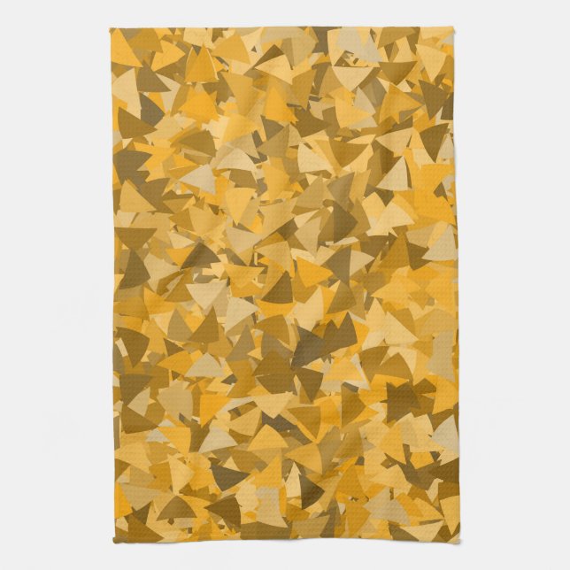 Linge De Cuisine Motif Triangle Orange Marron (Vertical)