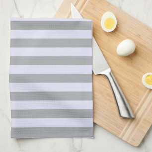 Linge De Cuisine Motif trié en gris et lavande