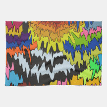 Motif trippy rayé groovy coloré au liquide qui cou