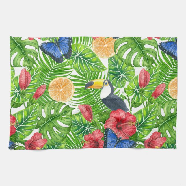 Linge De Cuisine Motif tropical (Horizontal)